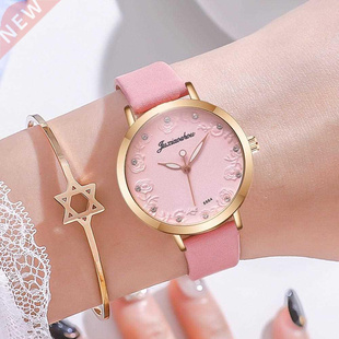 Elegant Women Pink Dress Watches Luxury Fashion Ladies Brace