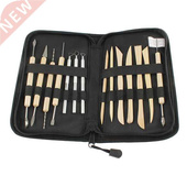 Wooden Crafts Pottery Sculpture 14pcs Hand Clay Handled Crav