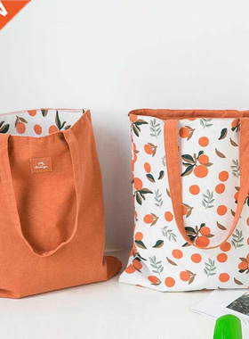 New Mllet Wheat Fabrc Double-sded Dual-use Hand Bag