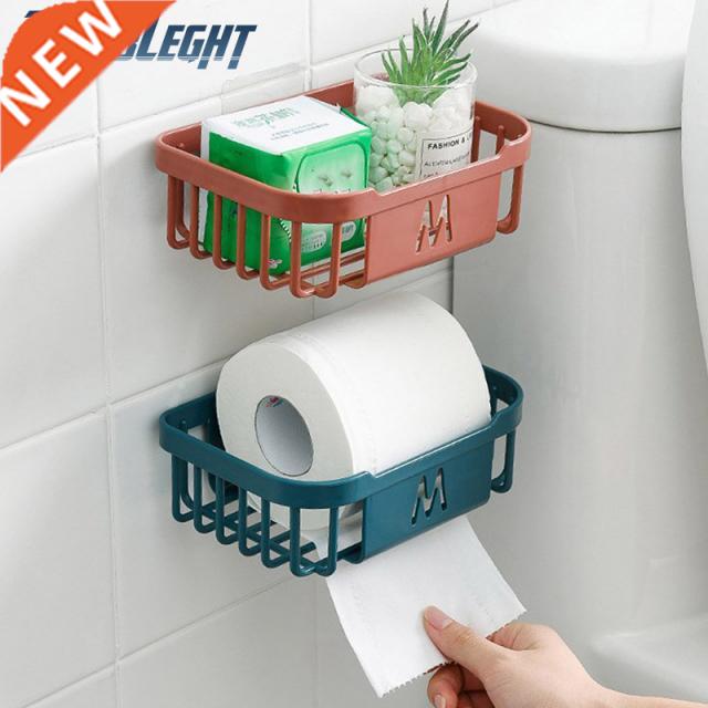 Recableght Wall-Mounted Tissue Storage Rack Hang Hollow Drai