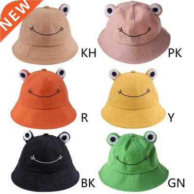 Foldable Cotton Cute Frog Bucket Hat Summer Sunscreen Fisher