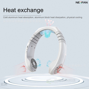 Mini Neck Fan Portable Cooling Small Fan Lazy People Wear Ou