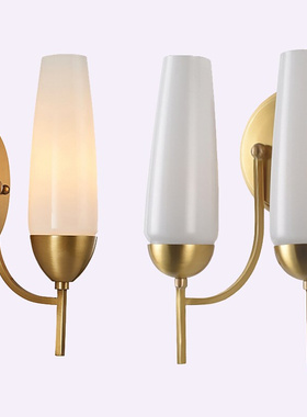 American Simple Copper wall lamps room side lamp study corri