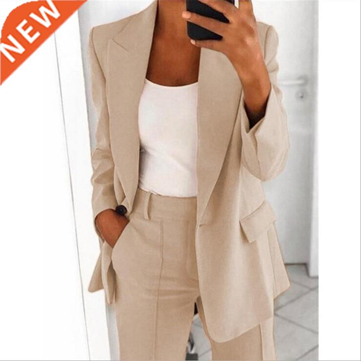 Oversize Blazer Women's Coat Black Loose Casual Elegant Blaz