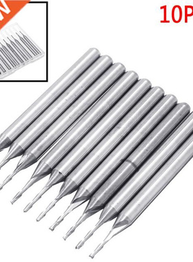10pcs 2-Flutes End Mill Carbide 1mm Dia. Mayitr Flat Nose En