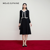 法式 朗姿 MOJO莫佐假两件香风千金名媛风连衣裙2024新款 优雅层