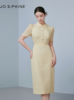 朗姿/MOJO AVENUE莫佐肌理感轻薄优雅连衣裙2025新款时尚修