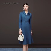 AVENUE莫佐浪漫山茶花收腰连衣裙2025新款 朗姿 MOJO 优雅气