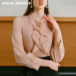 优雅A字半身裙女高腰显瘦通勤中 AVENUE莫佐2025冬新款 朗姿 MOJO