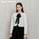 朗姿 2026简约高级千金短外套蝴蝶结飘带精致通勤约会 MOJO春新品