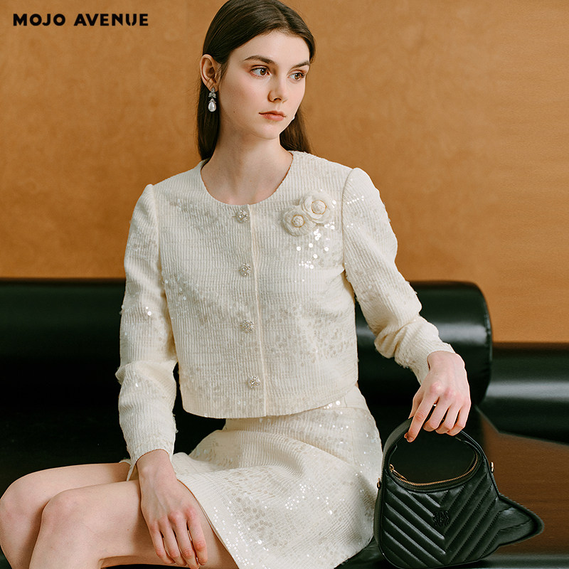 【KK专属】莫佐2025新款时尚亮片短外套女千金感亮片刺绣轻礼服,女装/女士精品,短外套,淘宝优惠券,粉丝福利购,淘宝优惠卷