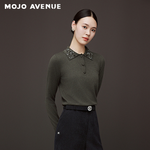 女经典 朗姿 老钱风POLO针织衫 AVENUE莫佐2025新款 高级 MOJO