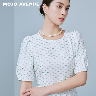 时 AVENUE莫佐温婉简约轻薄雅致连衣裙2025年新款 朗姿 MOJO