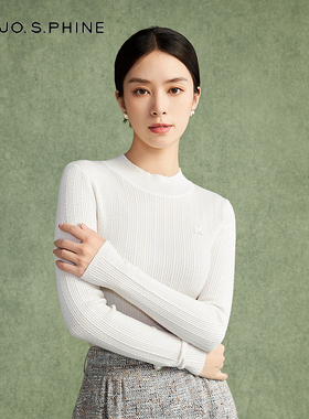 【舒心】MOJO AVENUE莫佐圆领绵羊毛针织衫白色
