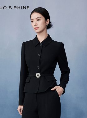 MOJO AVENUE莫佐翻领肌理感干练气质夹克2025年新款春通勤短外套