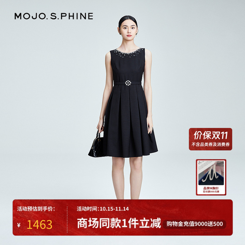 MOJO浪漫优雅无袖连衣裙