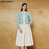 新品 朗姿 MOJO春季 2026粗花呢短外套女蝴蝶结领口上衣