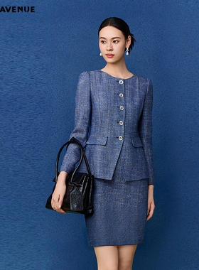 朗姿/MOJO莫佐2026春新品优雅名媛假两件连衣裙女修身包臀西装裙