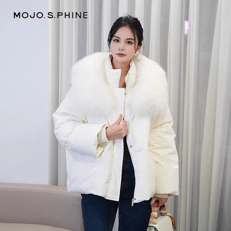 【舒心】MOJO莫佐韩系鹅绒可拆卸狐狸毛领羽绒服