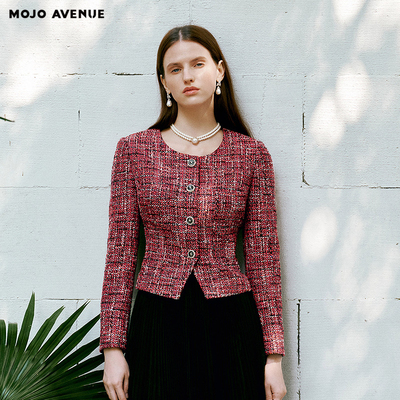 朗姿/MOJO AVENUE莫佐2026春新品轻奢粗花呢小香风短外套女高级感