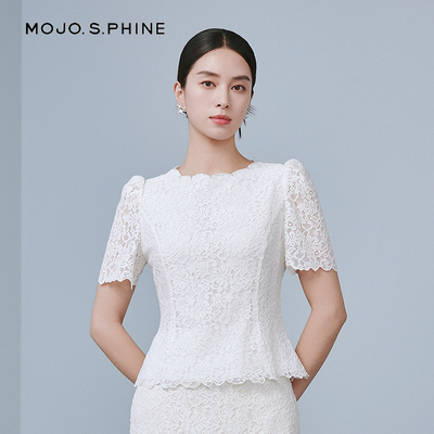 朗姿/MOJO AVENUE莫佐浪漫复古镂空雕花短外套2025年新款摩