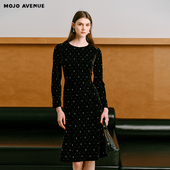 朗姿 MOJO新款 丝绒连衣裙MOGD03VOP021B11