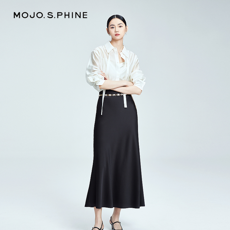 MOJO莫佐静奢老钱风气质半身裙