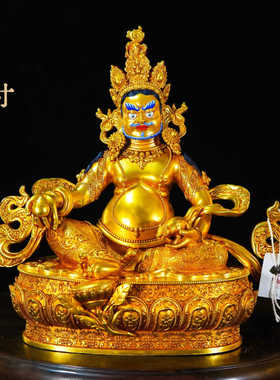 精品铜鎏金佛像十寸家用供奉摆件