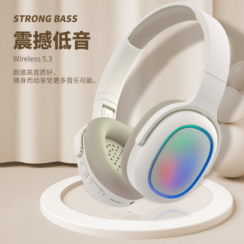 2024新款头戴式蓝牙耳机BS961不入耳式耳机超长续航运动降噪跨境