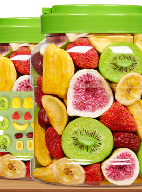 杭之淘综合水果脆片500g混合冻干水果蔬菜儿童零食冻干草莓脆果干