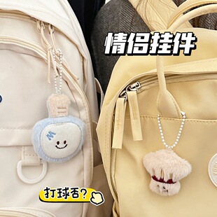 礼物奖励卡通毛绒公仔羽毛球网球少女挂件胸针帽子造型书包钥匙扣