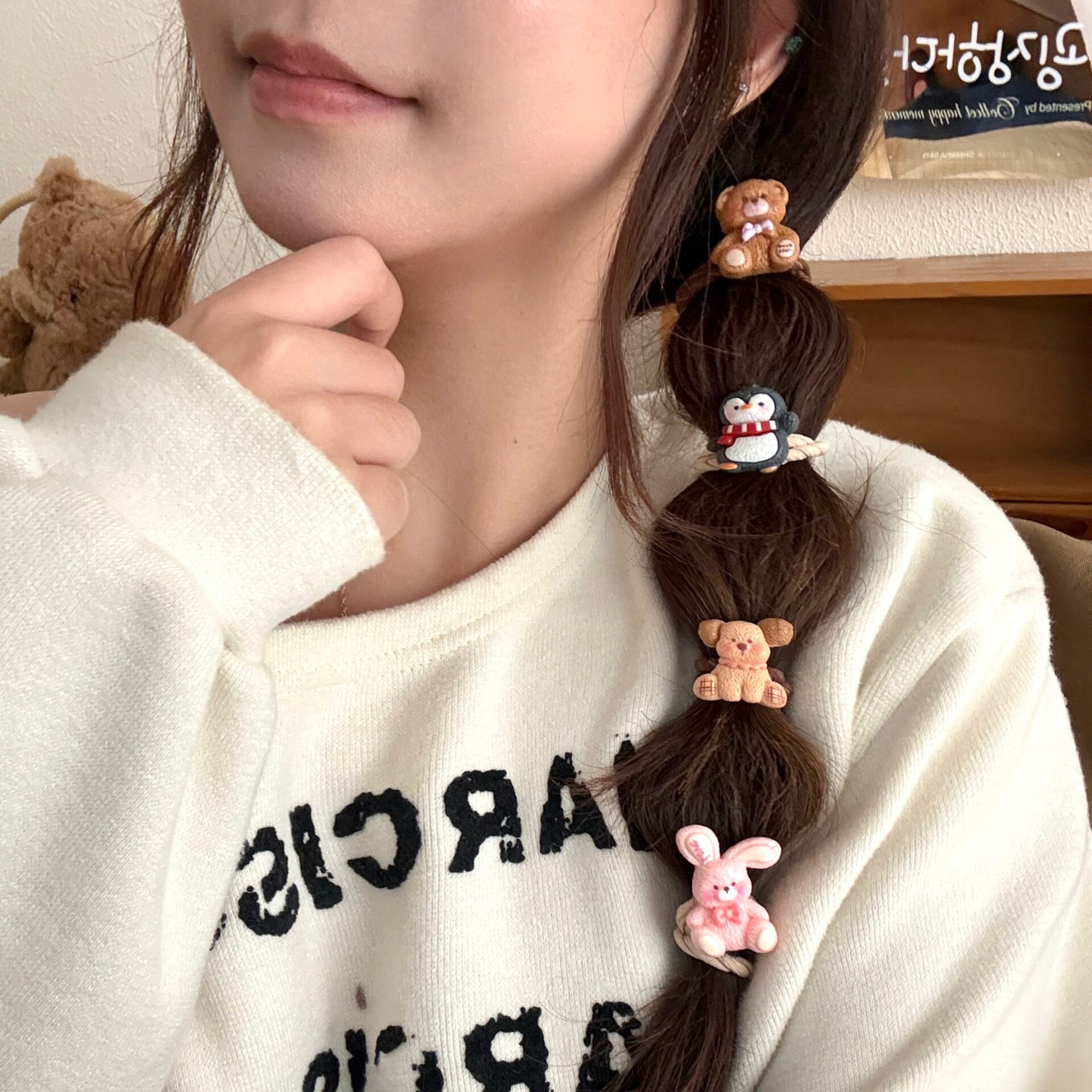 小皮筋高弹不伤发女童发夹刘海夹