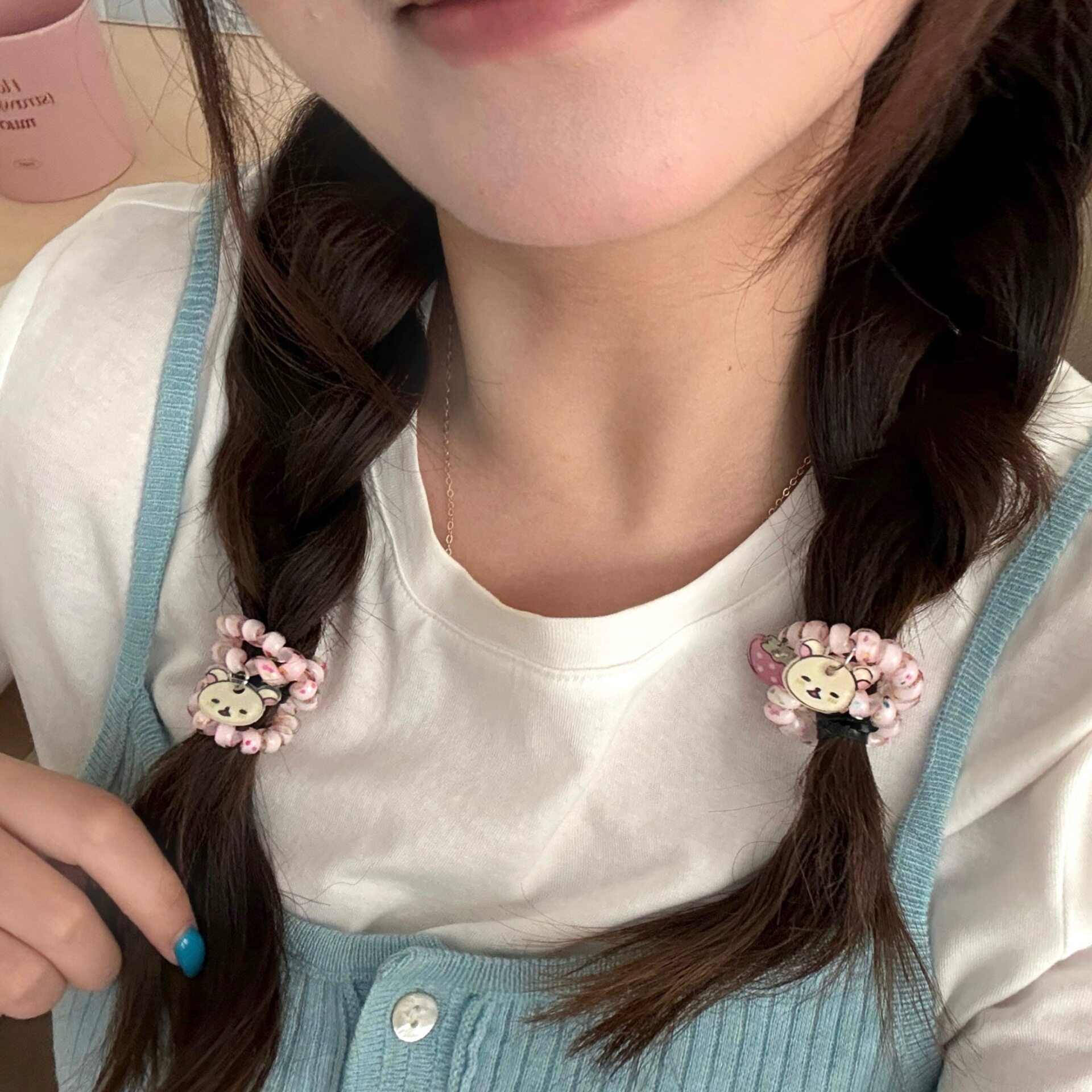 线发圈小清新高弹力发绳甜美发饰