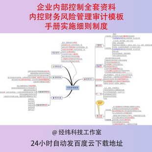企业内部控制全套资料内控财务风险管理审计模板手册实施细则制度