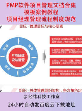 PMP软件项目管理文档合集模板案例教程项目经理管理流程制度规范