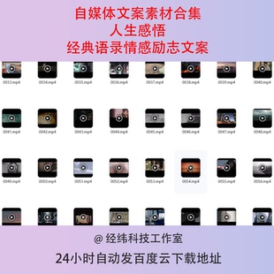 自媒体文案素材合集人生感悟经典语录情感励志文案