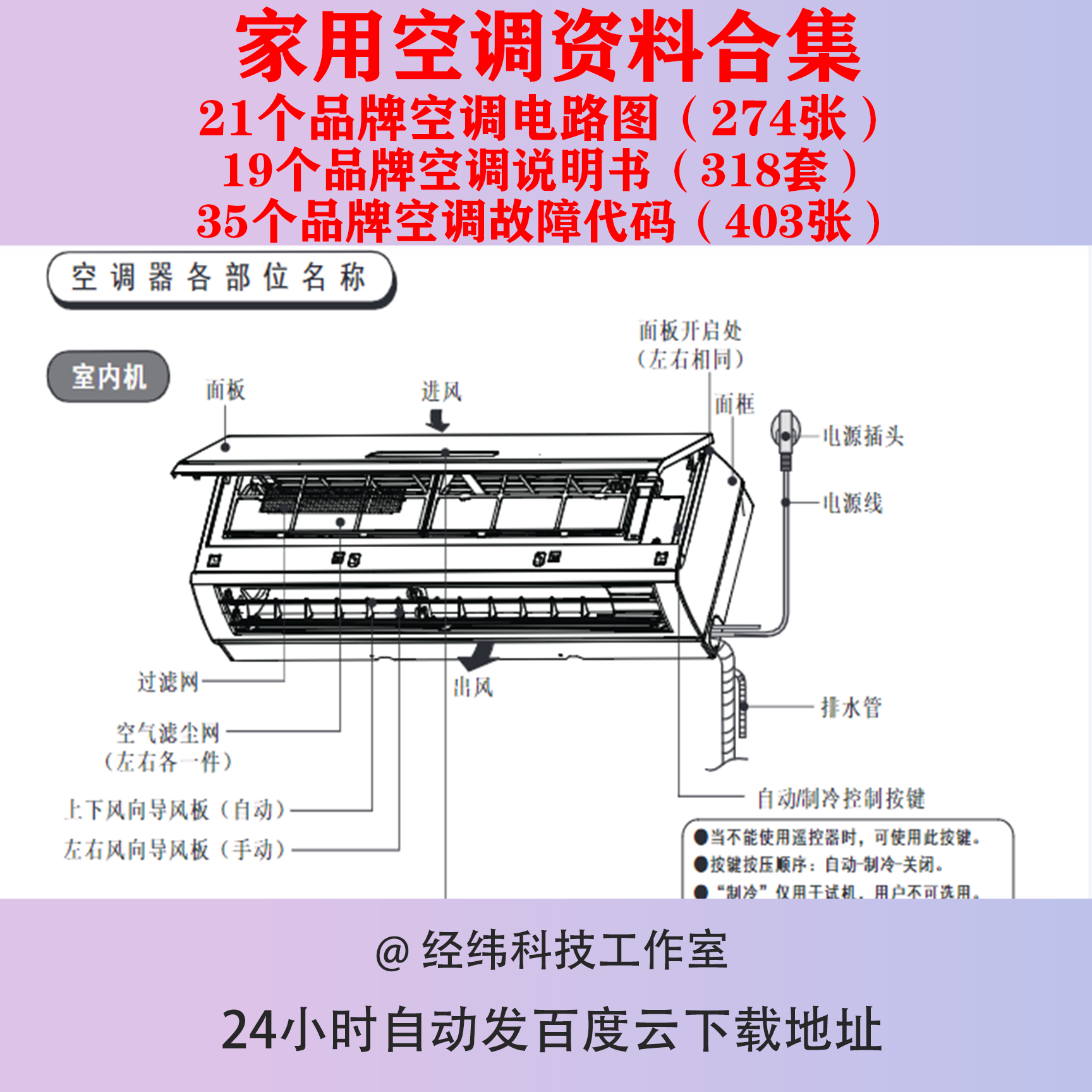 家用空调资料合集电路图故障代码说明书格力美的海尔大金海信日立