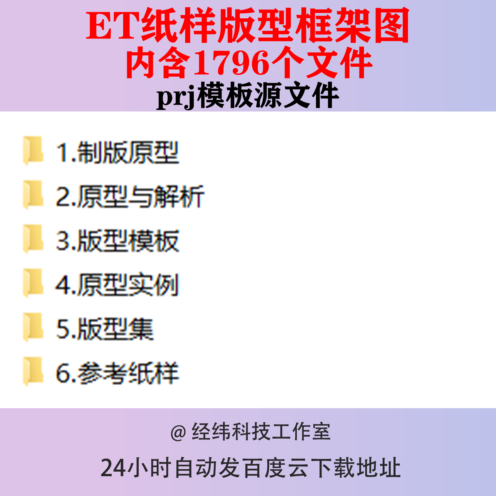 ET打版纸样PRJ源文件版型结构图框架图套版改版模板服装制版原型-封面