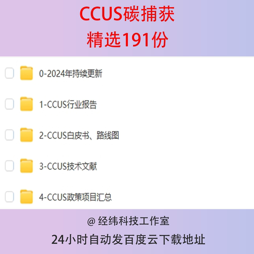 2024年CCUS碳捕集碳捕集利用封存应用趋势白皮书政策行业研究报告