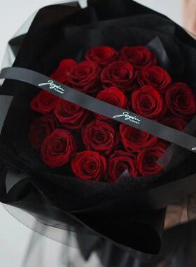 仙包女纱白色黑 色鲜花包材装网纱花艺包装料花网纱花店材料xns资