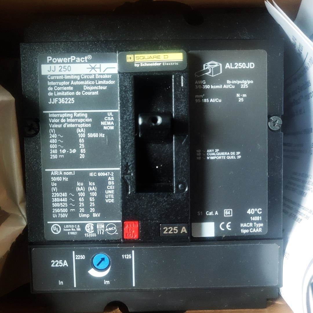 SQUARE JJ250 JJF36225 AL250JD 3P 225A