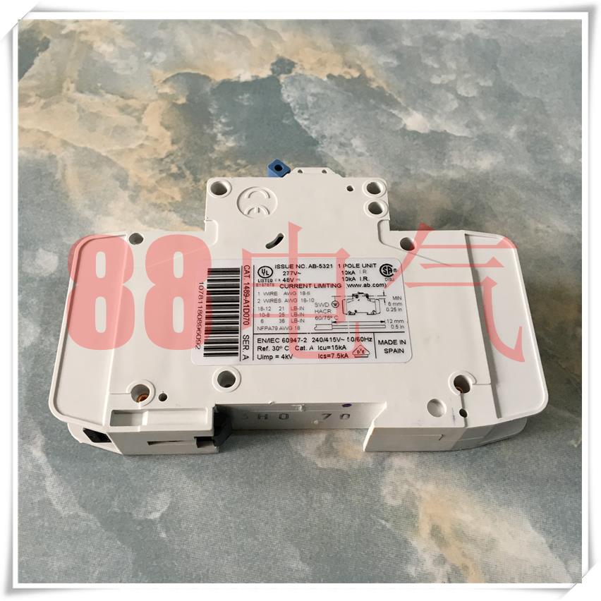 美国AB/，原装正品 1489-A1D070 进口断路器 1P/D7A
