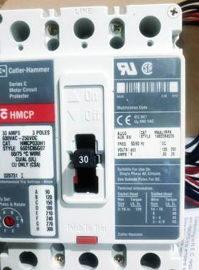 Cutler-Hammer HMCP030H1 3P 30AMPS