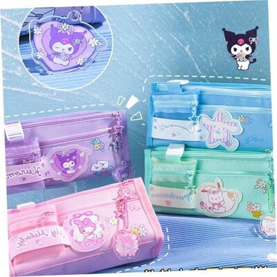 sanrio cartoon pencil case cinnamoroll kuromi pencilbag girl