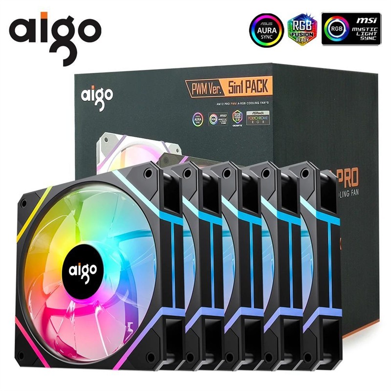 Aigo-am12pro rgb f? kit, 120mm, caixa do computador, refrig