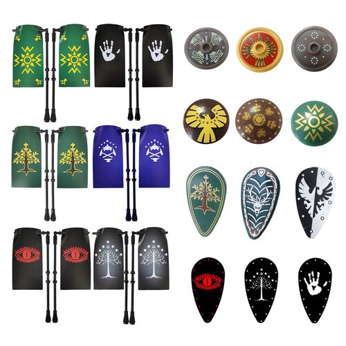 The Flag Shield for Castle Roman Knight Printed Weapon Crown