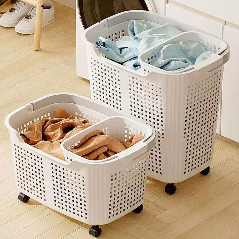 脏衣篓家用收纳筐卫生间浴室洗澡洗衣篮分区放脏衣服置物架脏衣桶