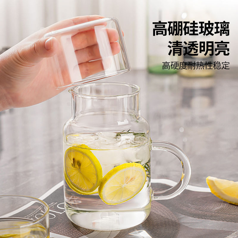 新款夏季冷水壶耐高温高硼硅玻璃水杯家用泡茶壶简约水壶果汁扎壶