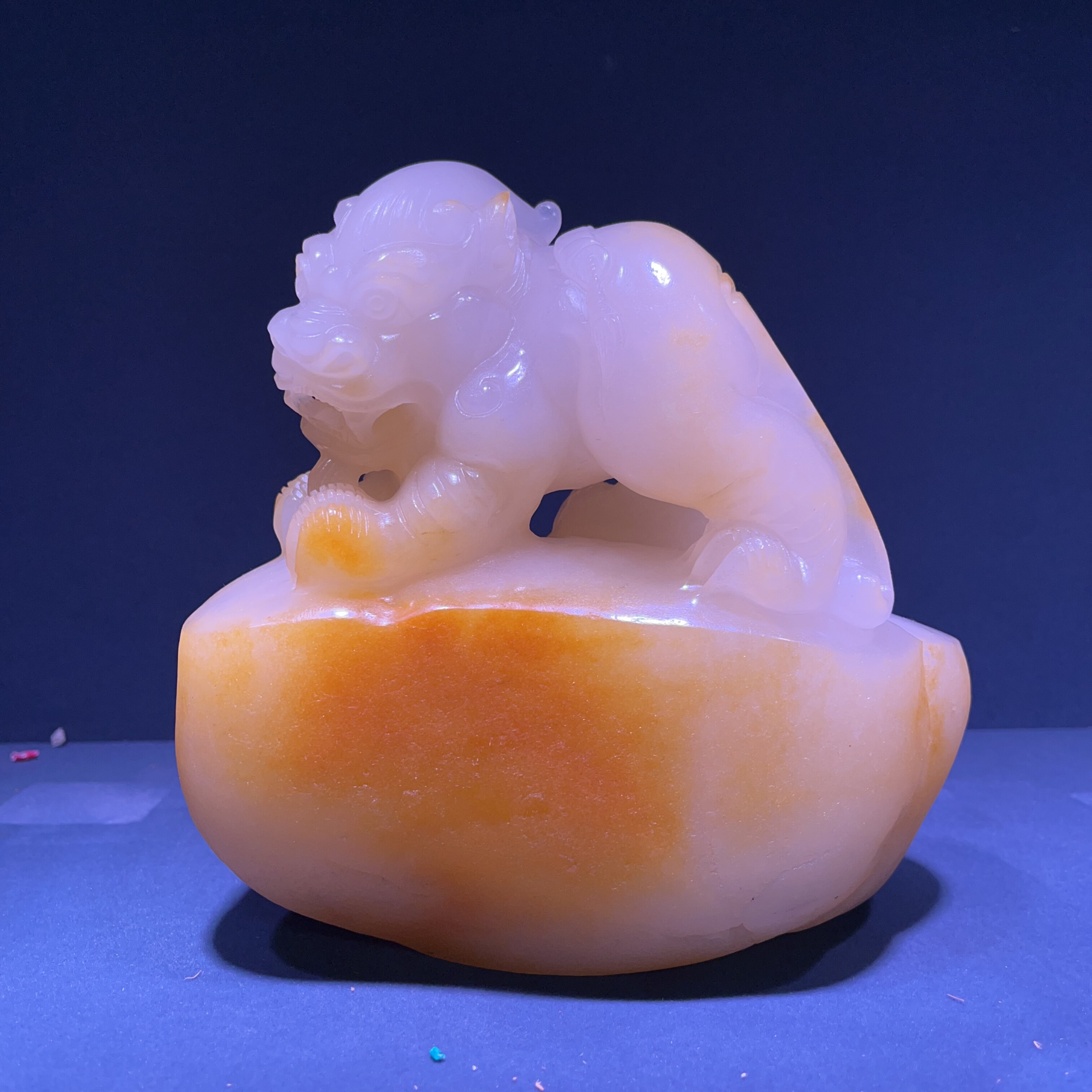 天然桂林鸡血玉石貔貅摆件招财纳福家居办公装饰品尺寸17-7-17cm