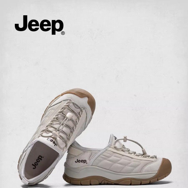 jeep户外登山鞋女2025新款免系带灰色老爹运动鞋防滑轻量化徒步鞋,女鞋,时尚休闲鞋,淘宝优惠券,粉丝福利购,淘宝优惠卷